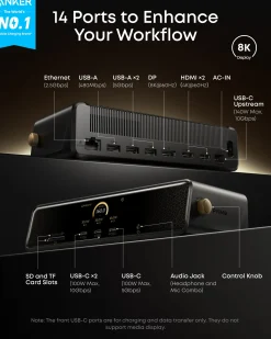 (Anker × Black Myth: Wukong Edition) Anker Prime Docking Station (14-in-1, Triple Display, DisplayLink) with DL7400