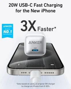 Anker 511 Charger (Nano Pro) with 6 ft USB-C Cable(2-Pack)
