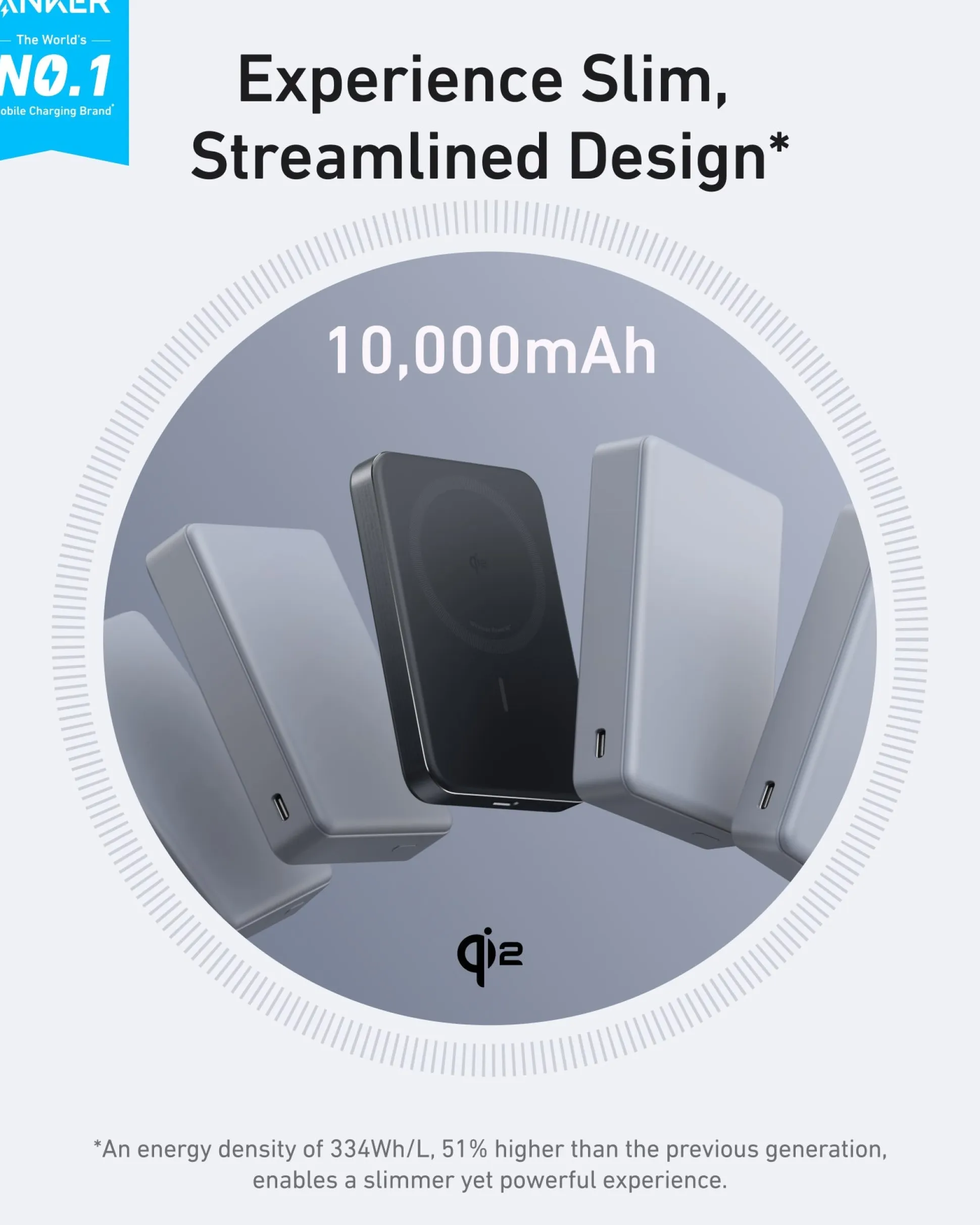 Anker MagGo Power Bank (10K, Slim) | 2-Pack