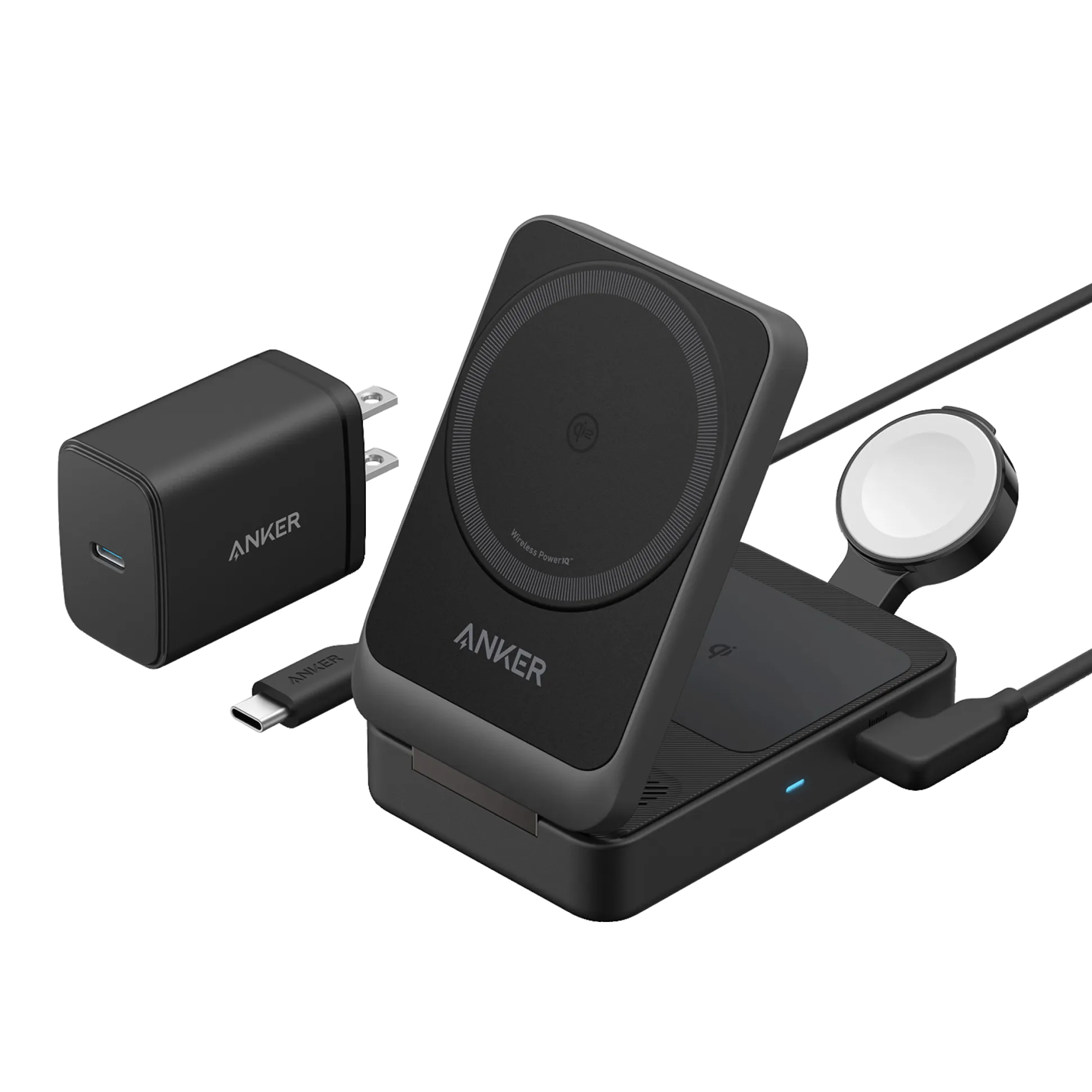 Anker MagGo Wireless Charging Station (Foldable 3-in-1)