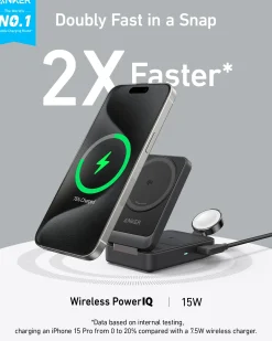 Anker MagGo Wireless Charging Station (Foldable 3-in-1)