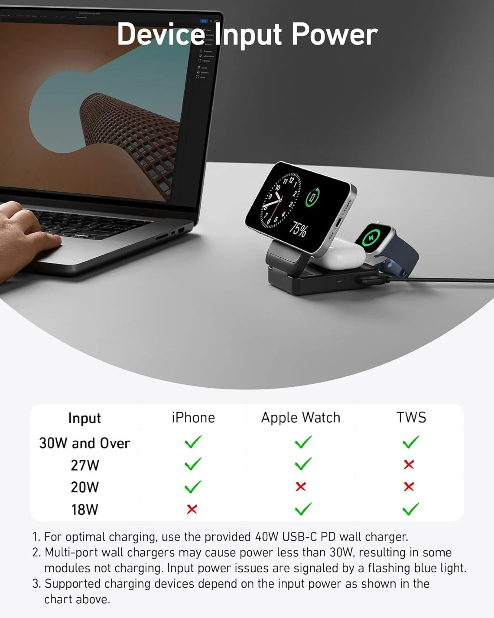 Anker MagGo Wireless Charging Station (Foldable 3-in-1)
