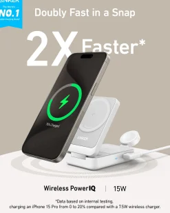 Anker MagGo Wireless Charging Station (Foldable 3-in-1)
