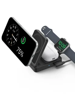 Anker MagGo Wireless Charging Station (Foldable 3-in-1) and Tech Storage Bag