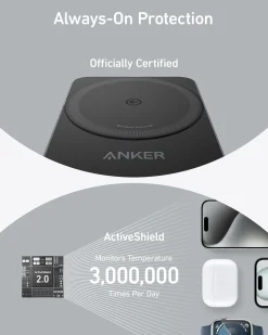 Anker MagGo Wireless Charging Station (Foldable 3-in-1) and Tech Storage Bag