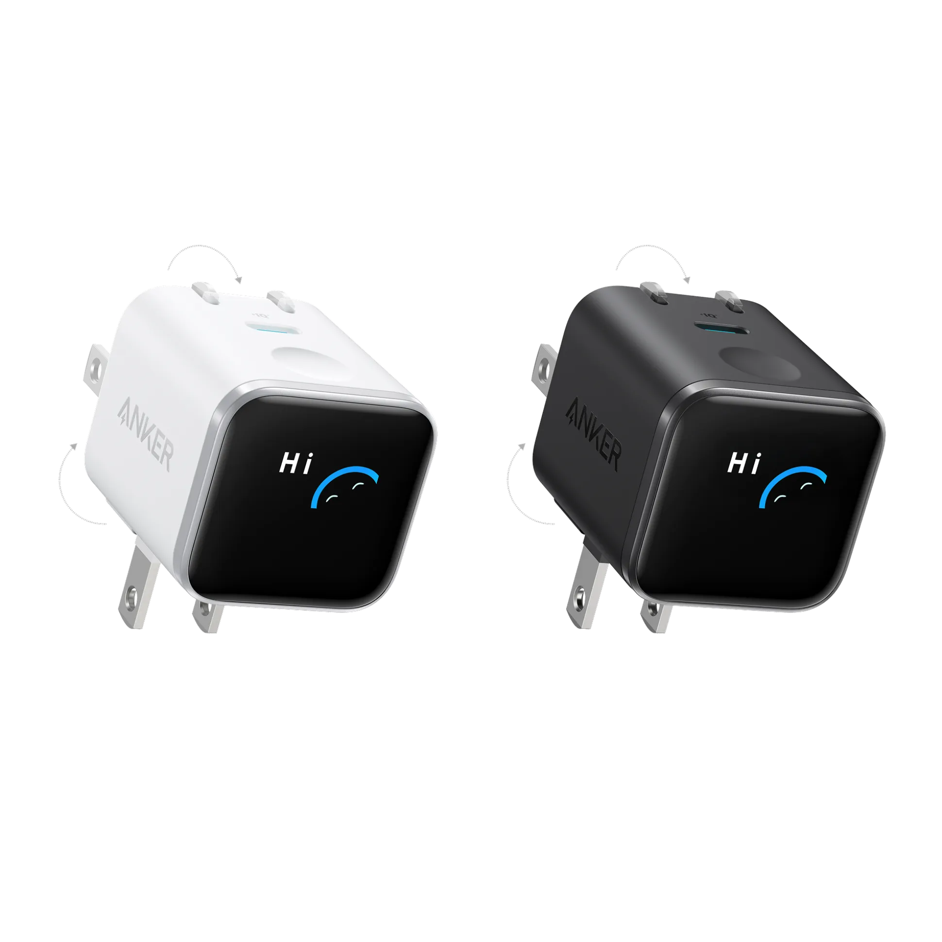 Anker Nano Charger (45W, Smart Display, 180° Foldable, 2-Pack)