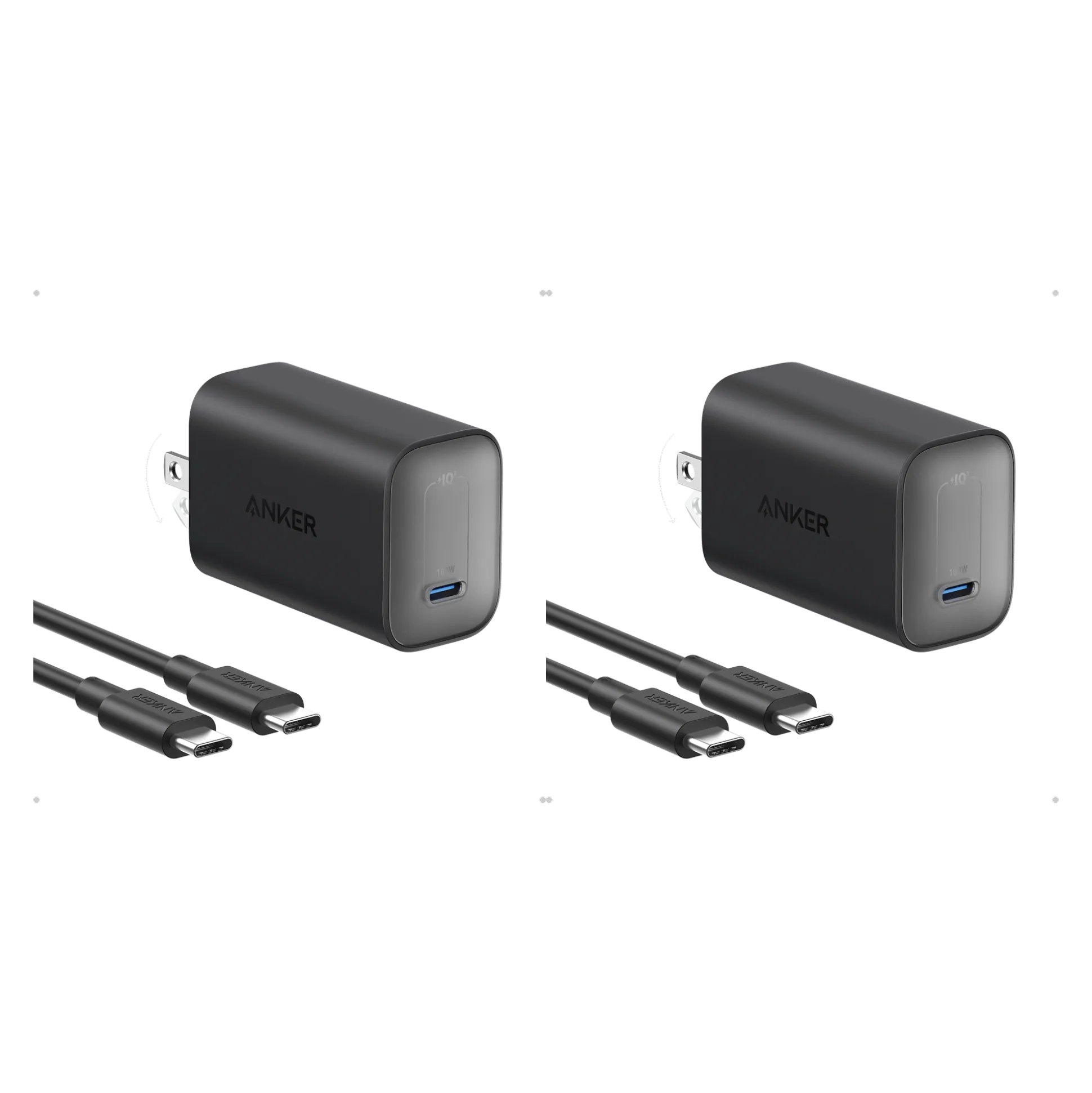 Anker Nano Charger (100W) with USB-C Cable (2-pack)