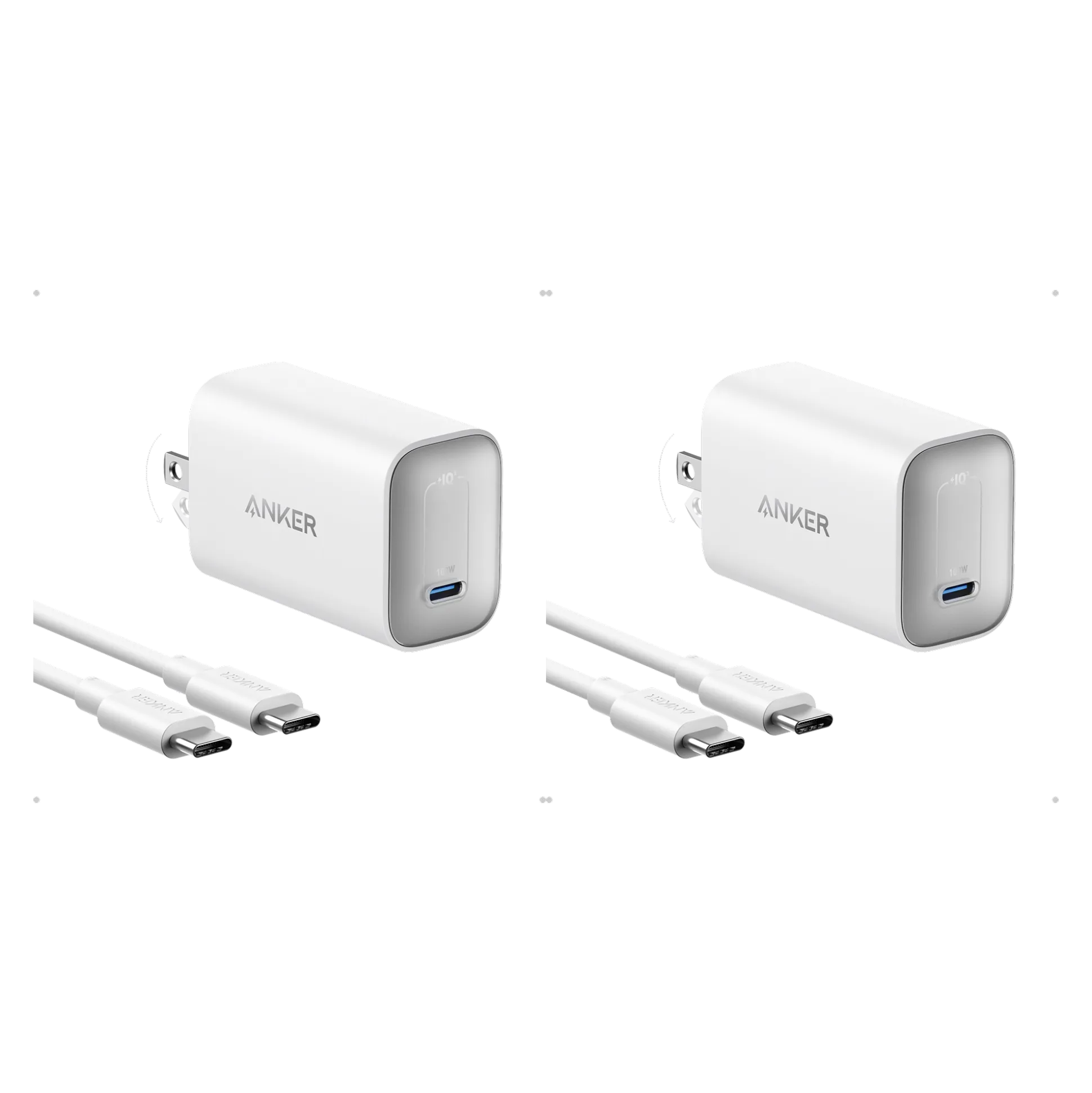 Anker Nano Charger (100W) with USB-C Cable (2-pack)