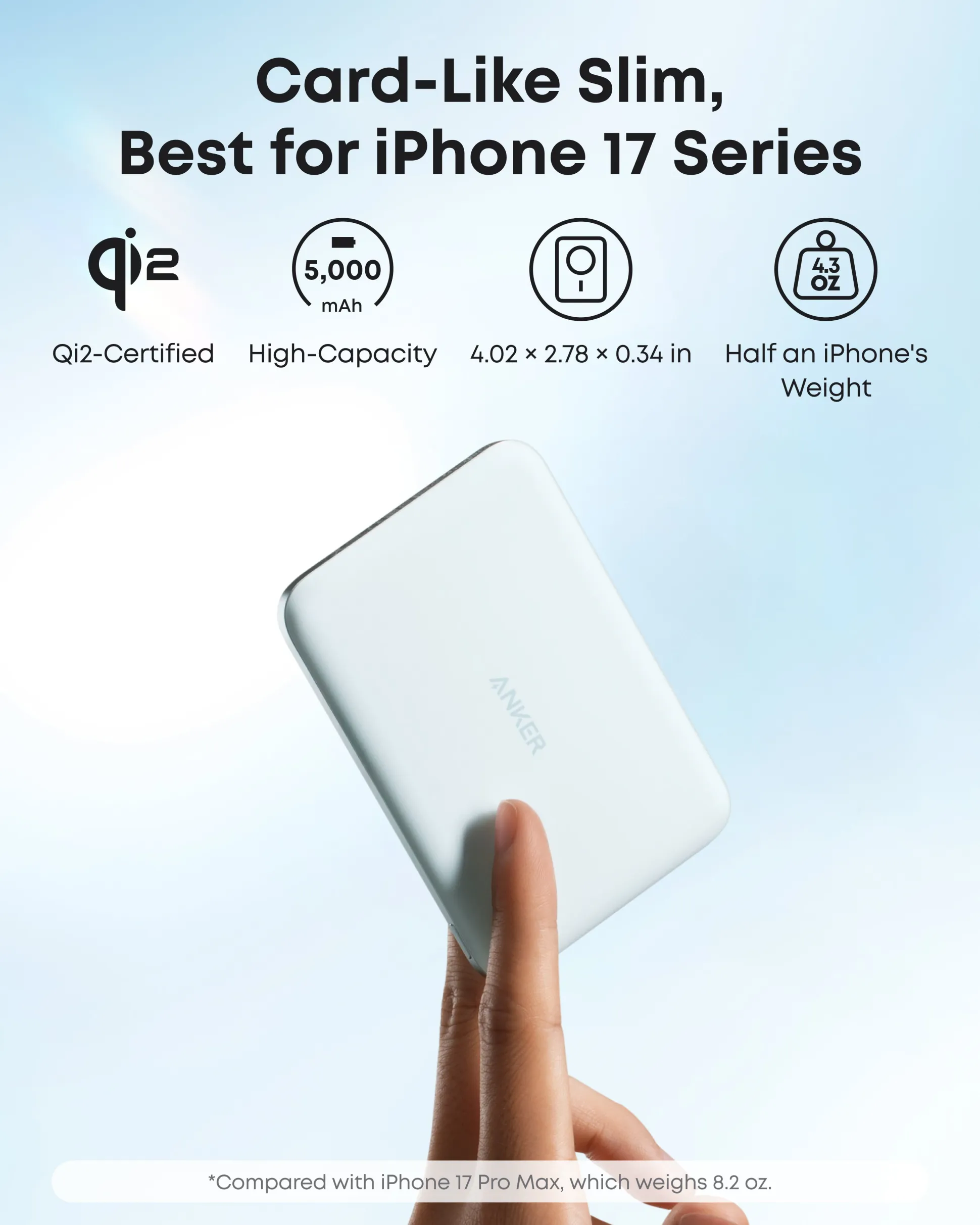 Anker Nano Power Bank (5K, MagGo, Slim) WM