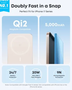 Anker Nano Power Bank (5K, MagGo, Slim) WM