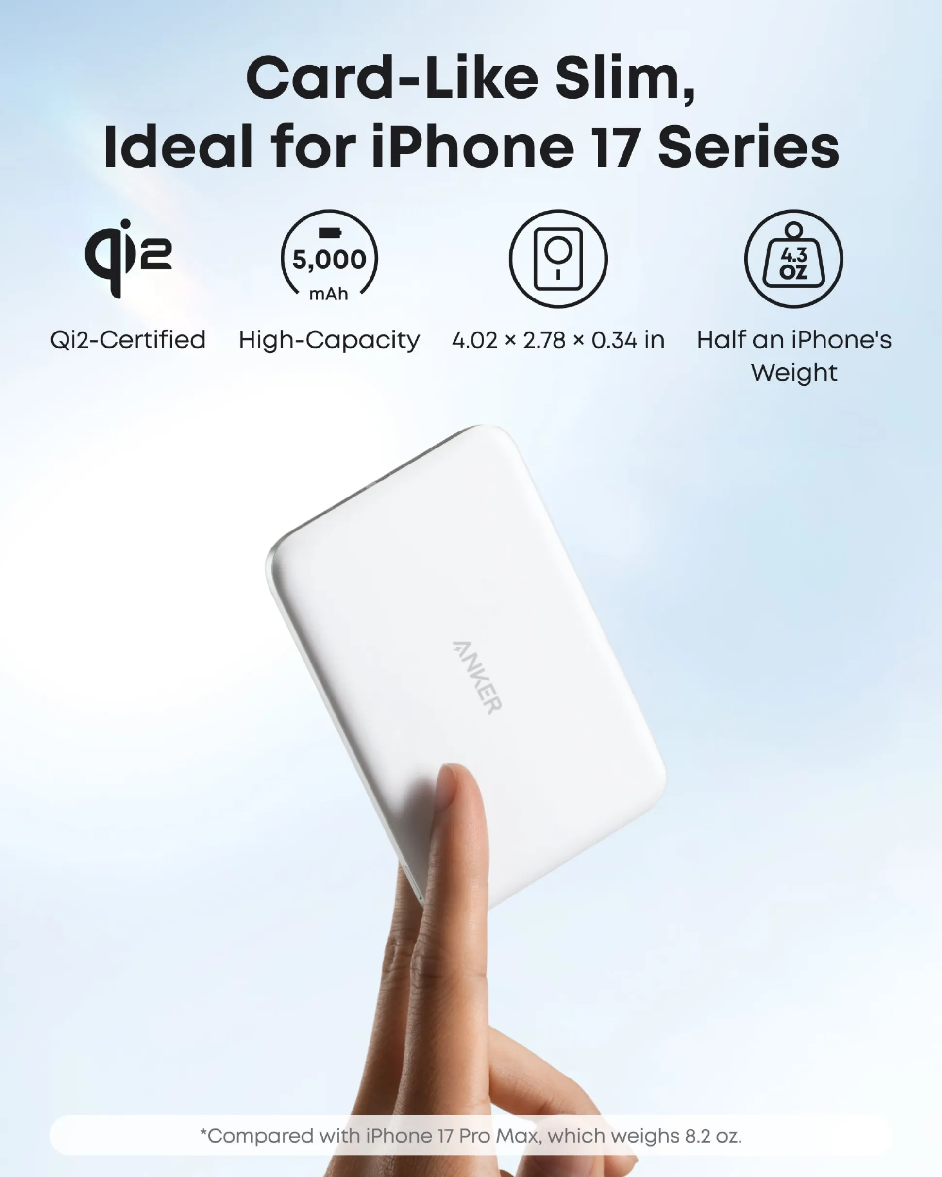 Anker Nano Power Bank (5K, MagGo, Slim) | Customizable