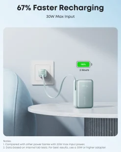 Anker Nano Power Bank (10K, 45W, Built-In Retractable USB-C Cable)