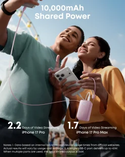 Anker Nano Power Bank (10K, 45W, Built-In Retractable USB-C Cable)