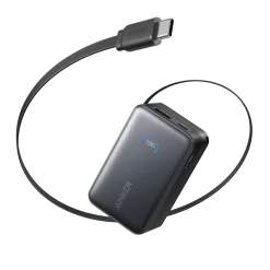 Anker Nano Power Bank (10K, 45W, Built-In Retractable USB-C Cable)
