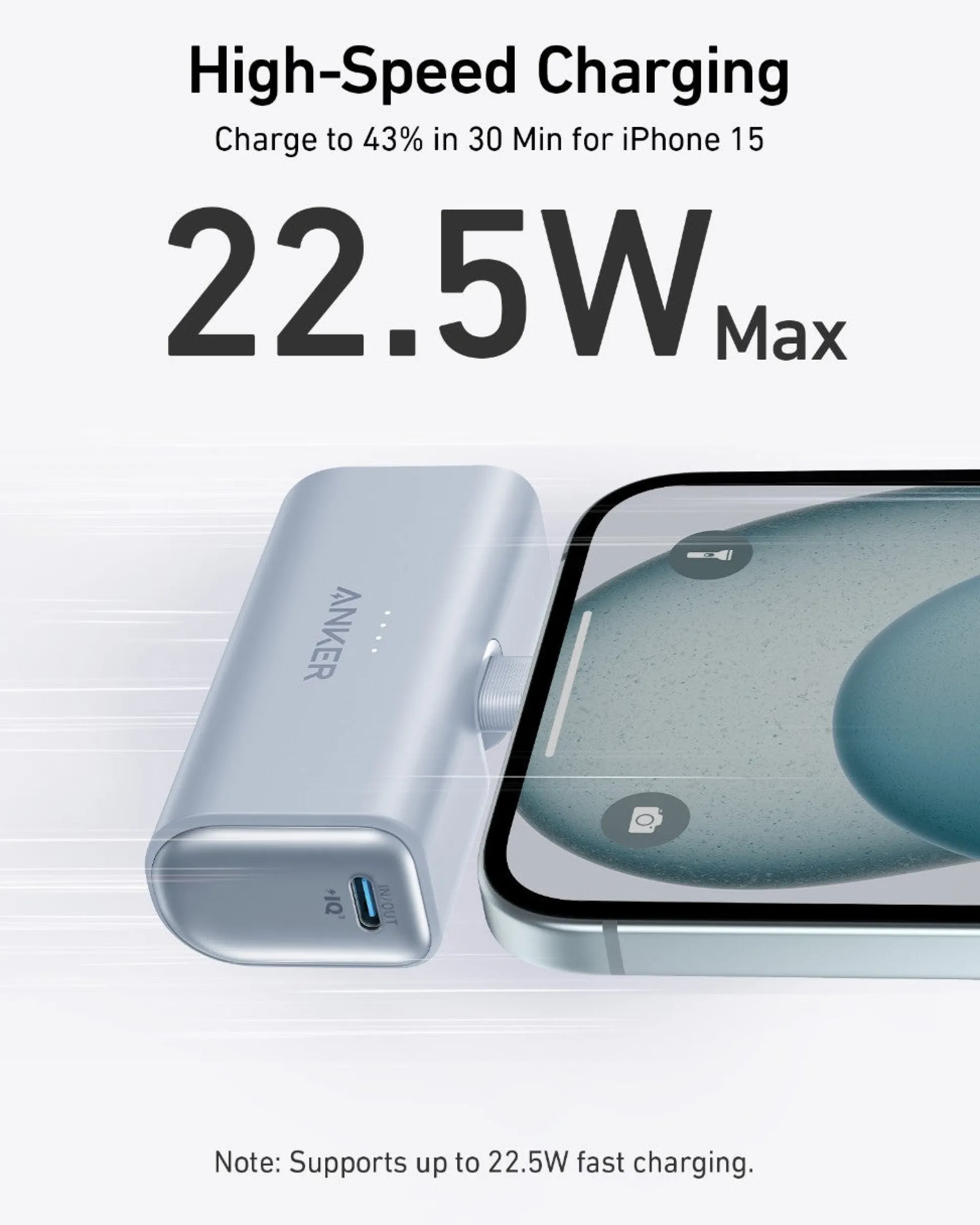 Anker Nano Power Bank (22.5W, Built-In USB-C Connector)