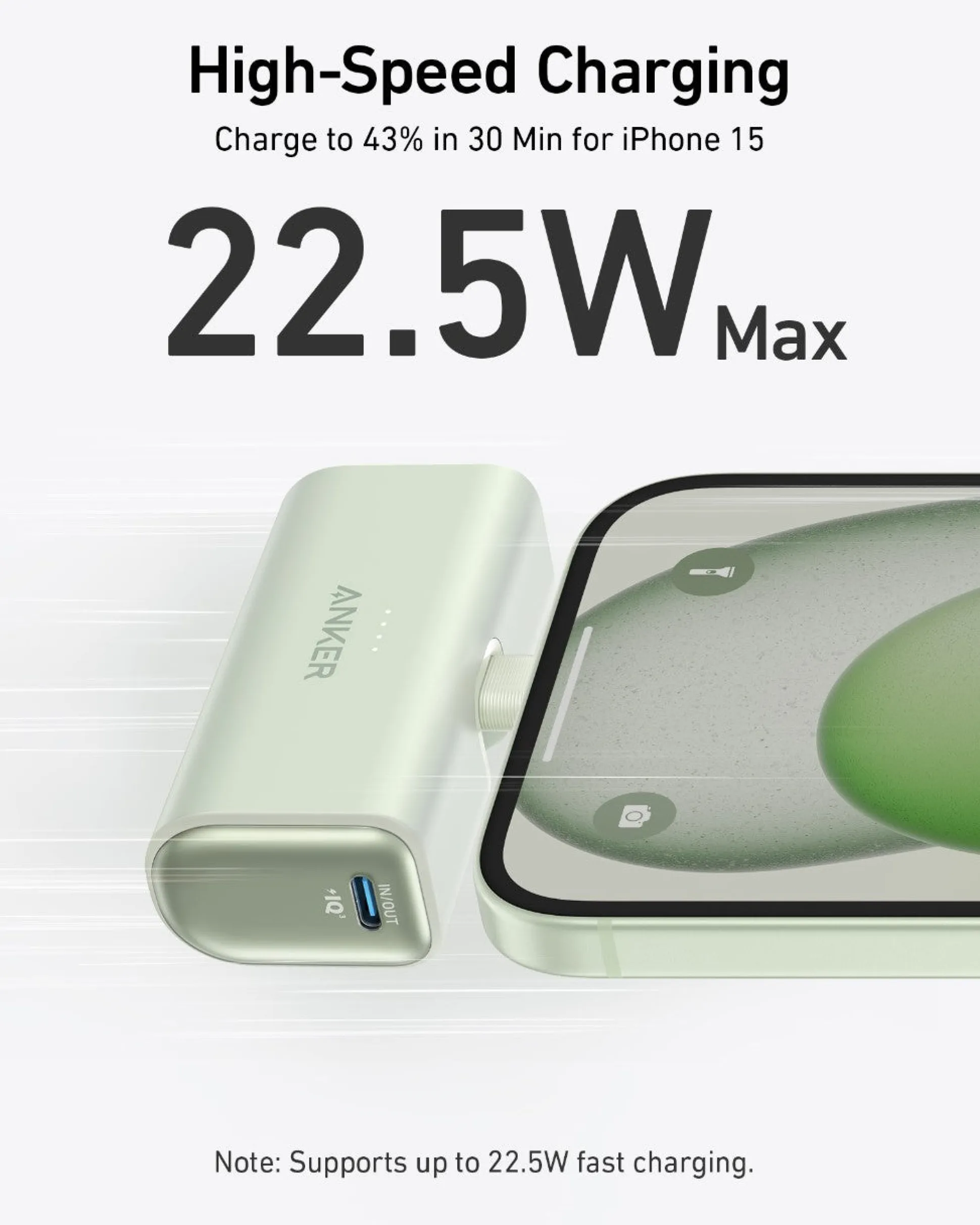 Anker Nano Power Bank (22.5W, Built-In USB-C Connector)