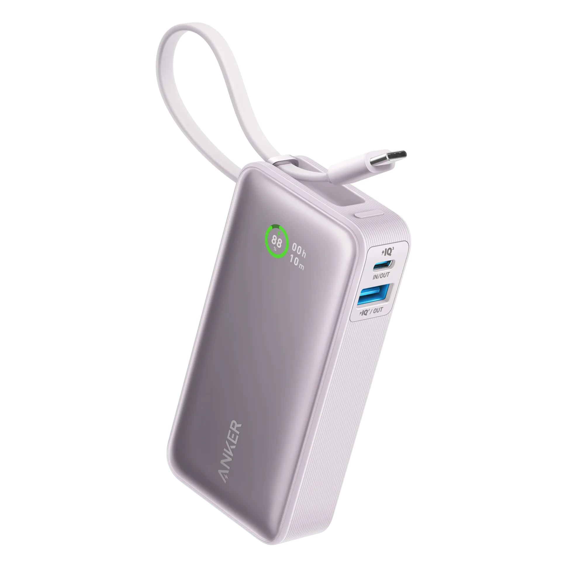 Anker Nano Power Bank (30W, Built-In USB-C Cable)