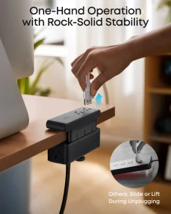 Anker Nano Power Strip (10-in-1, 70W, Clamp)