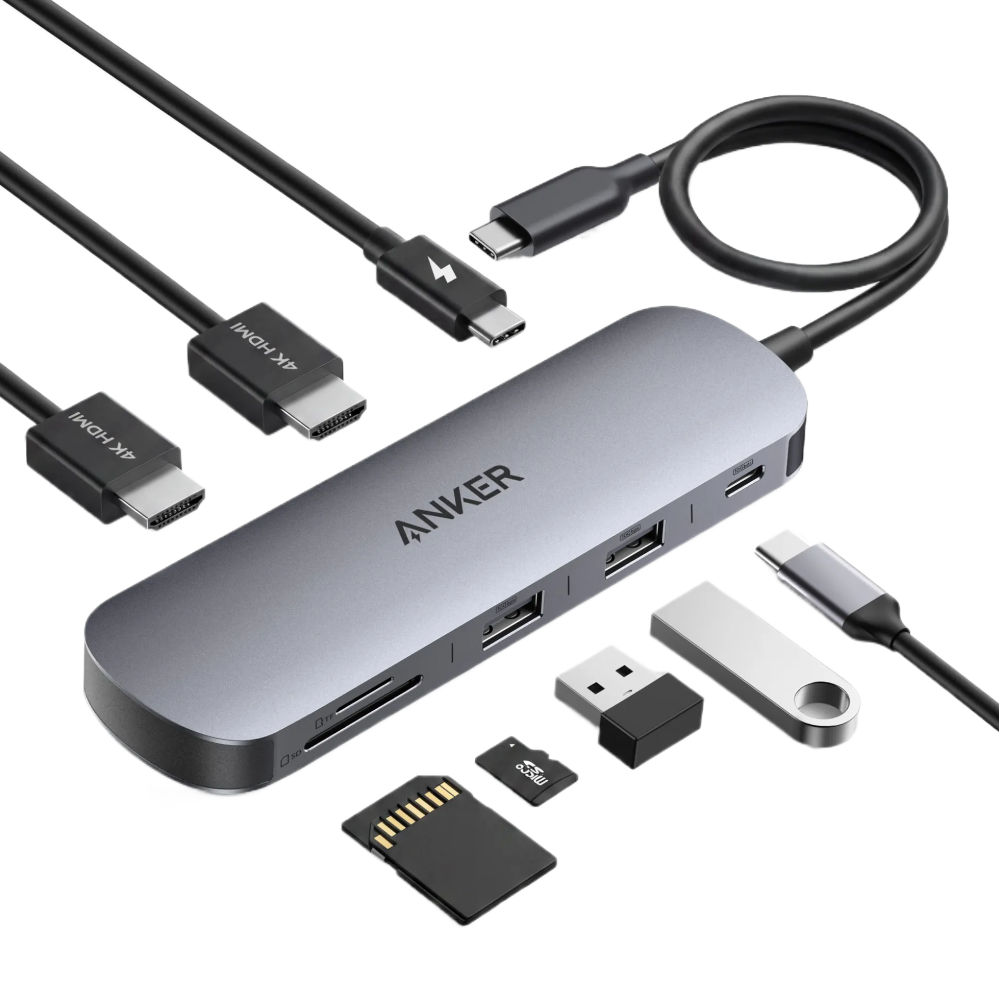 Anker Nano USB-C Hub (8-in-1, Dual Display)