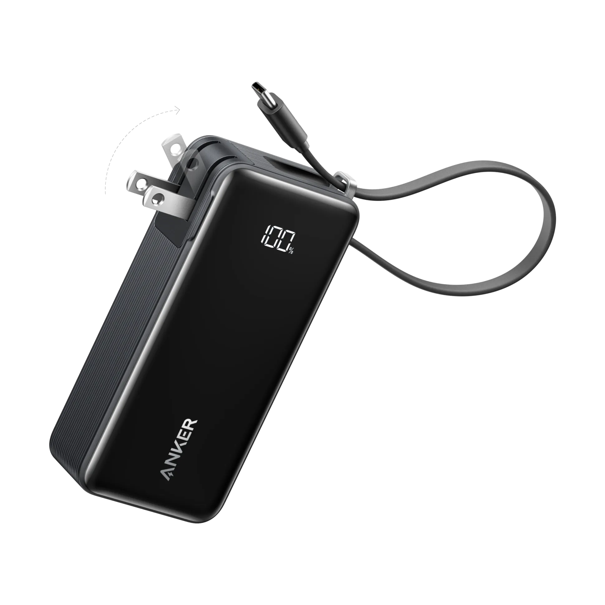 Anker Power Bank (10K, Fusion, Built-In Cable)