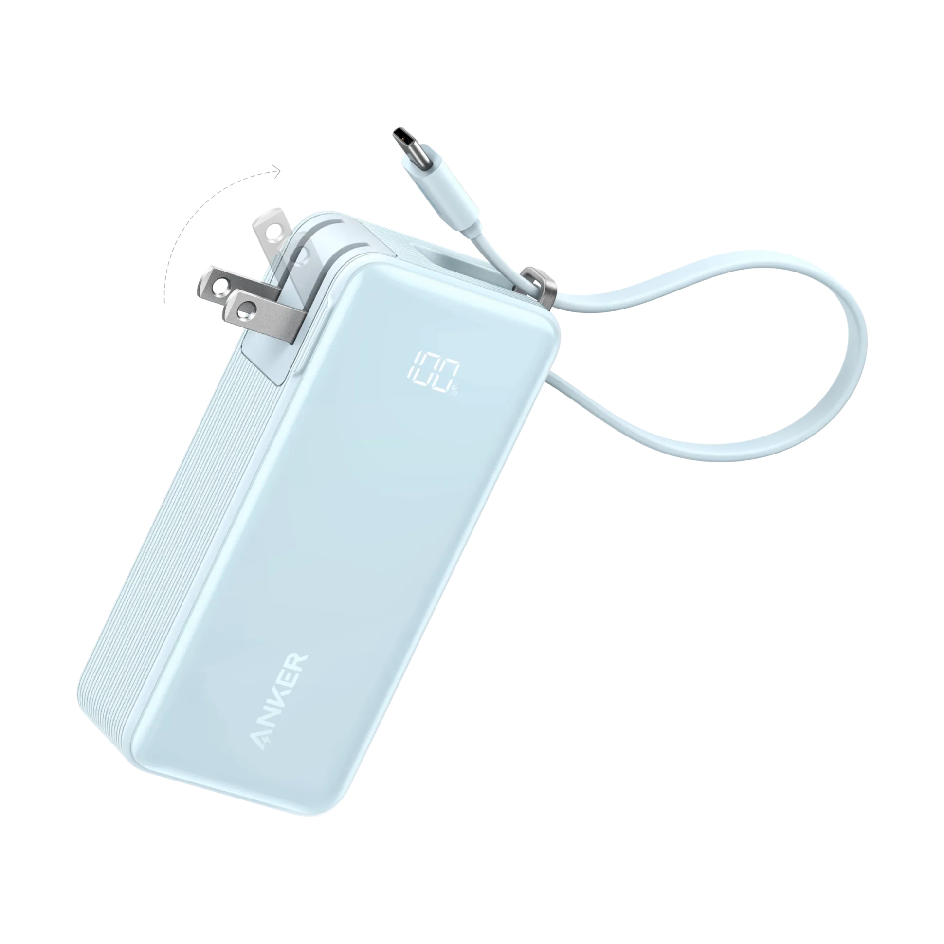 Anker Power Bank (10K, Fusion, Built-In Cable)