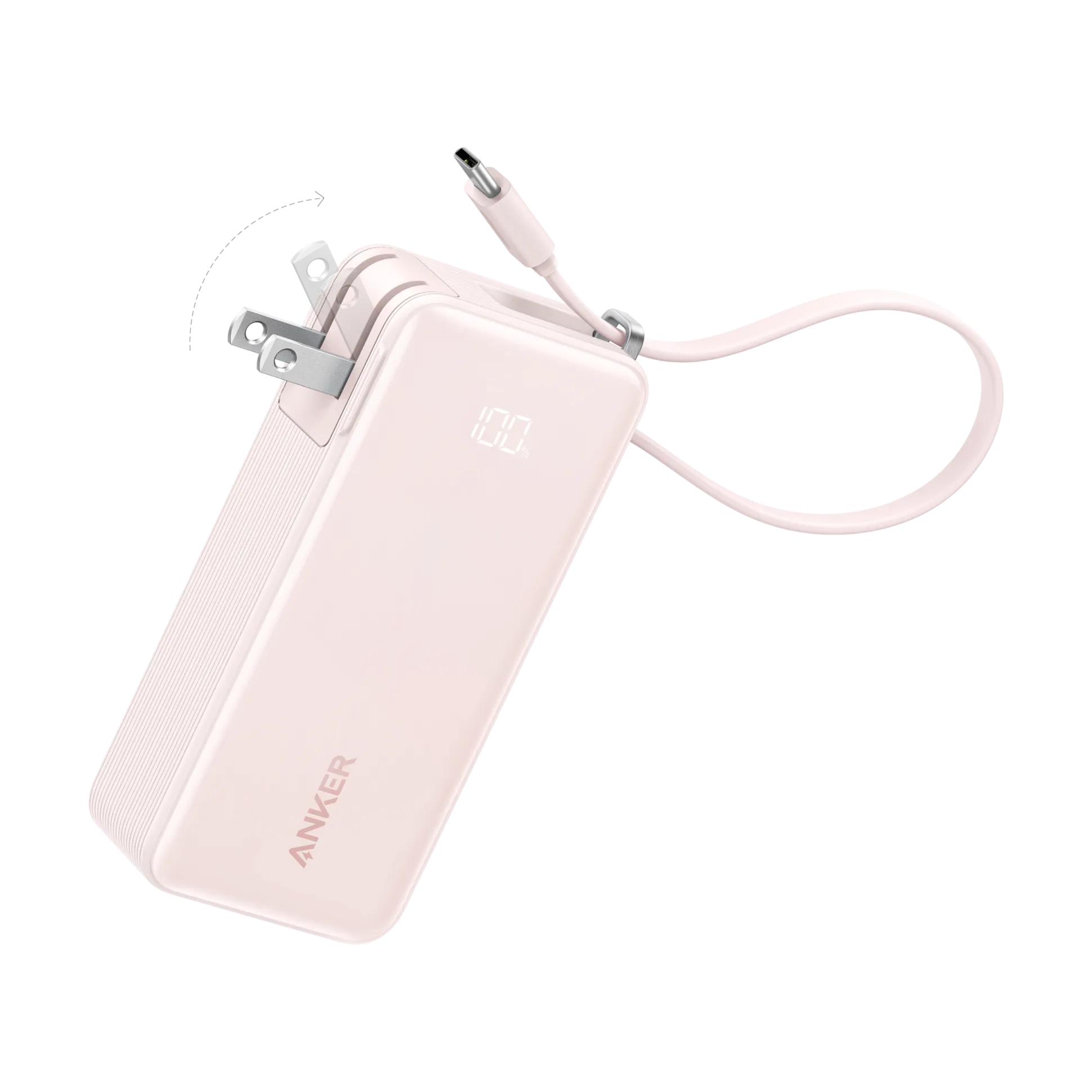 Anker Power Bank (10K, Fusion, Built-In Cable)
