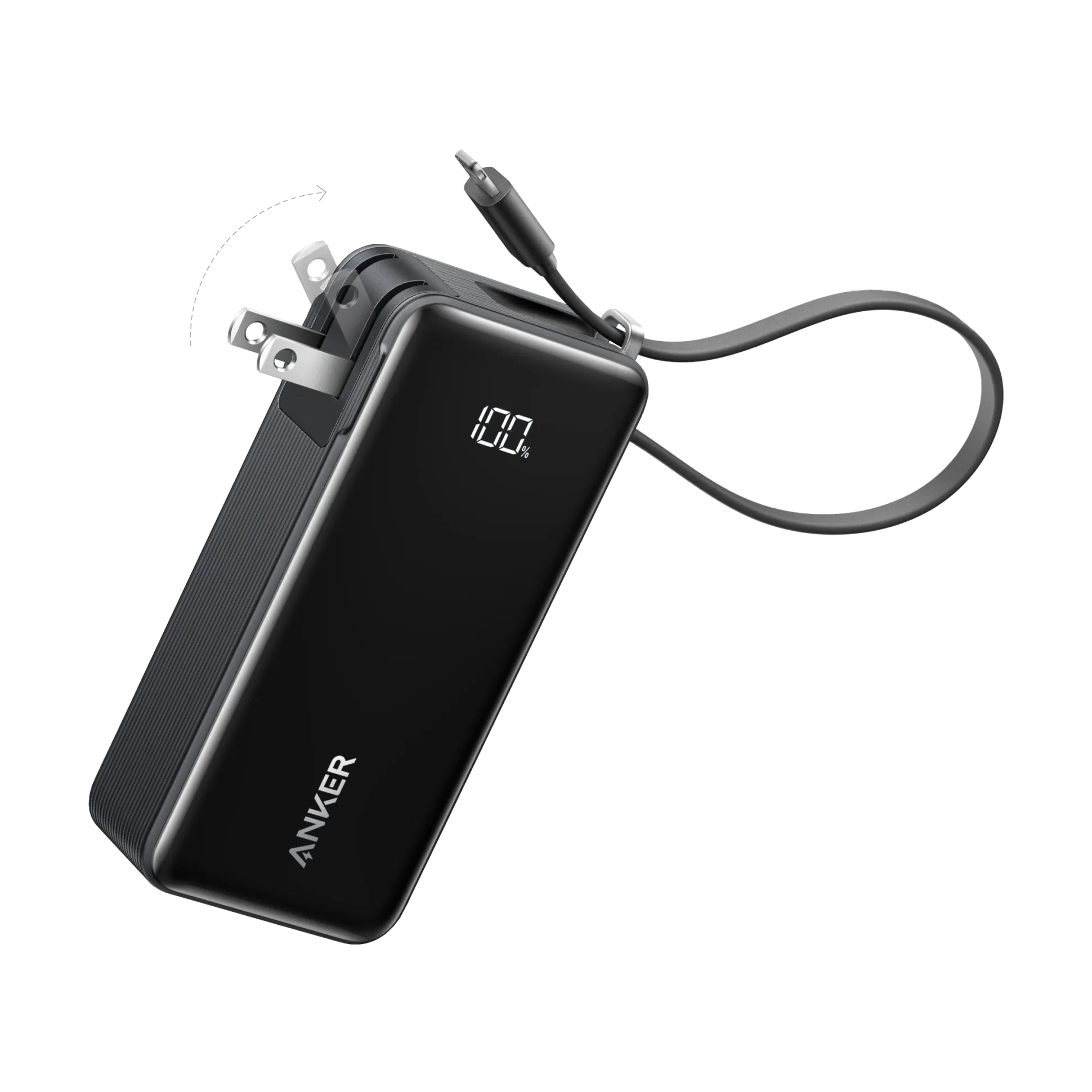 Anker Power Bank (10K, Fusion, Built-In Cable)