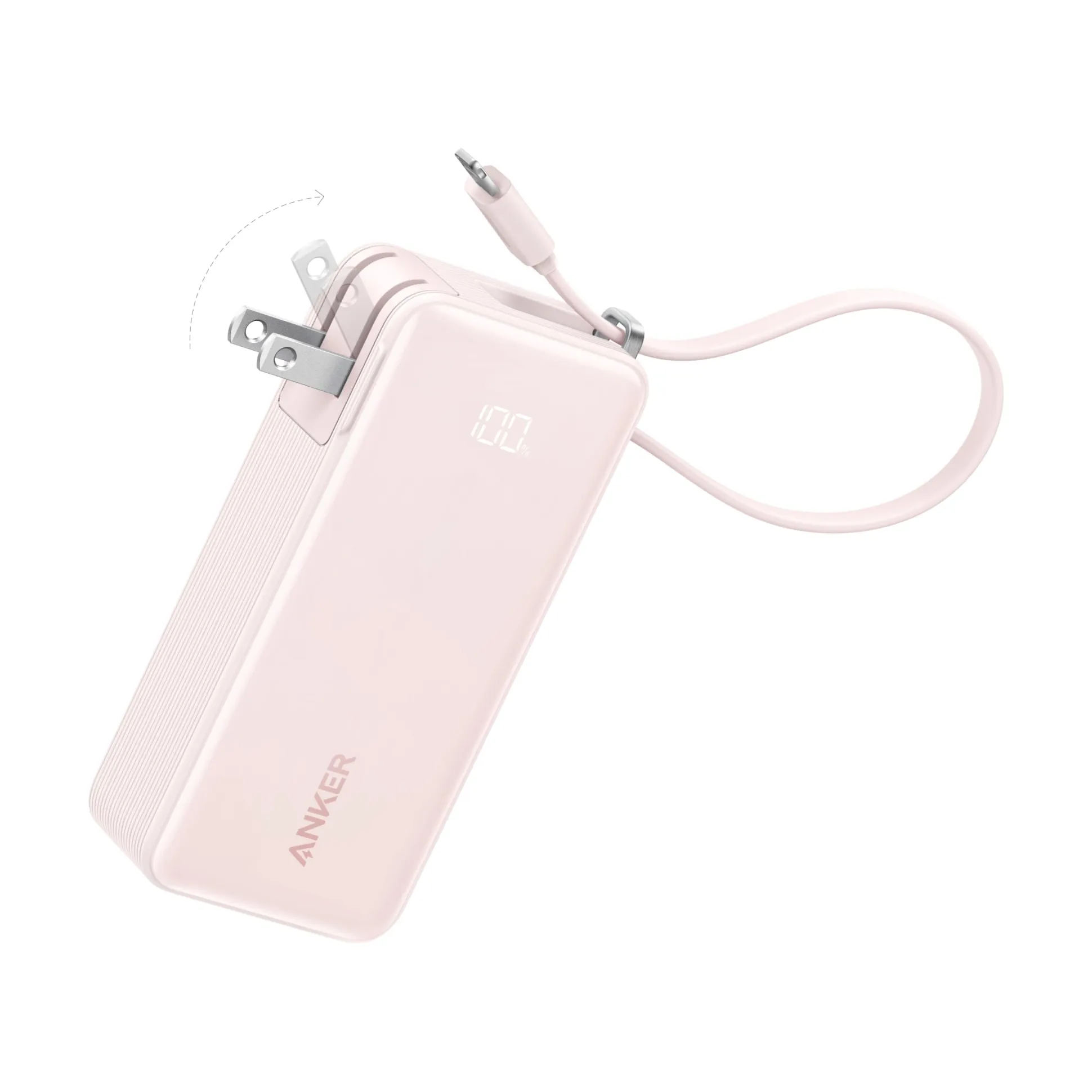 Anker Power Bank (10K, Fusion, Built-In Cable)