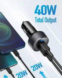 Anker PowerDrive III Duo USB-C Car Charger