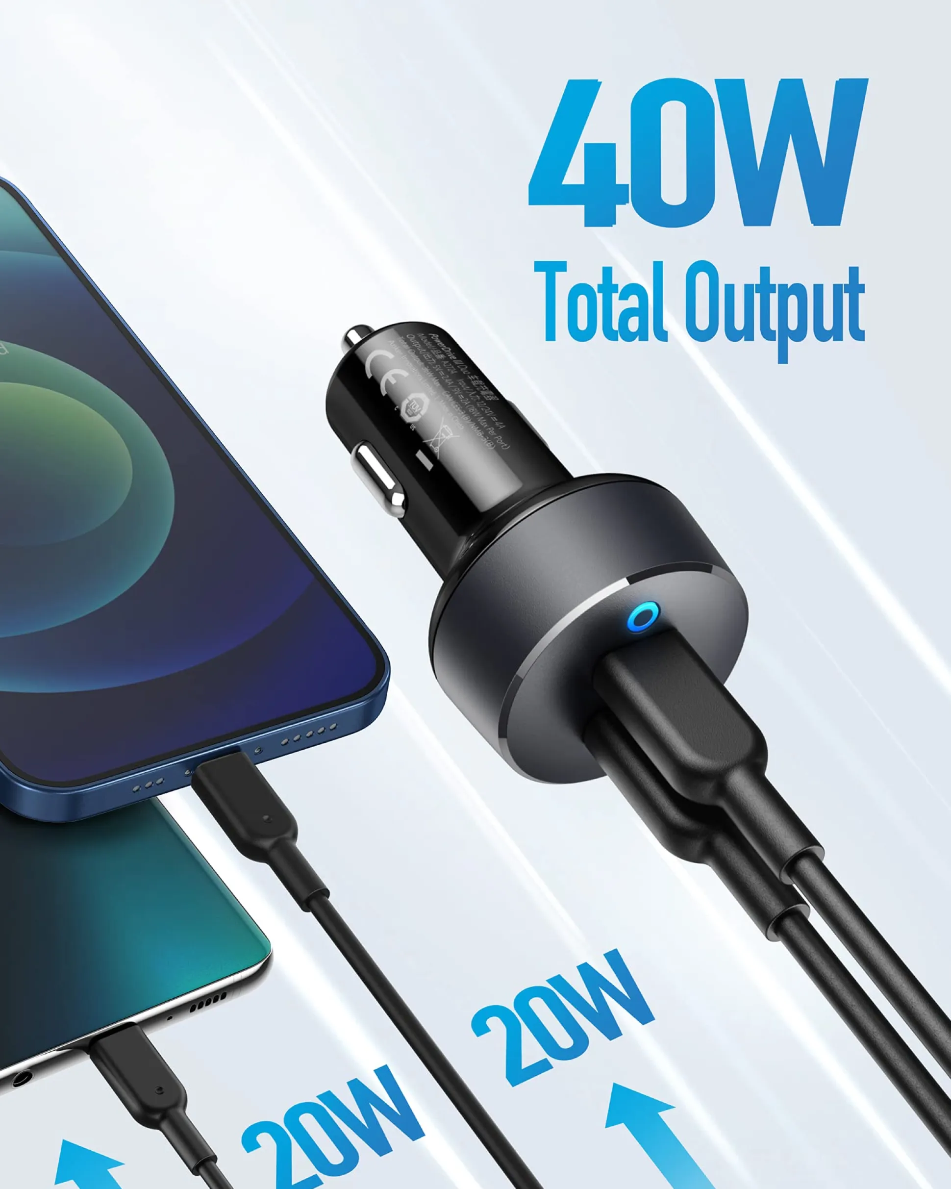 Anker PowerDrive III Duo USB-C Car Charger