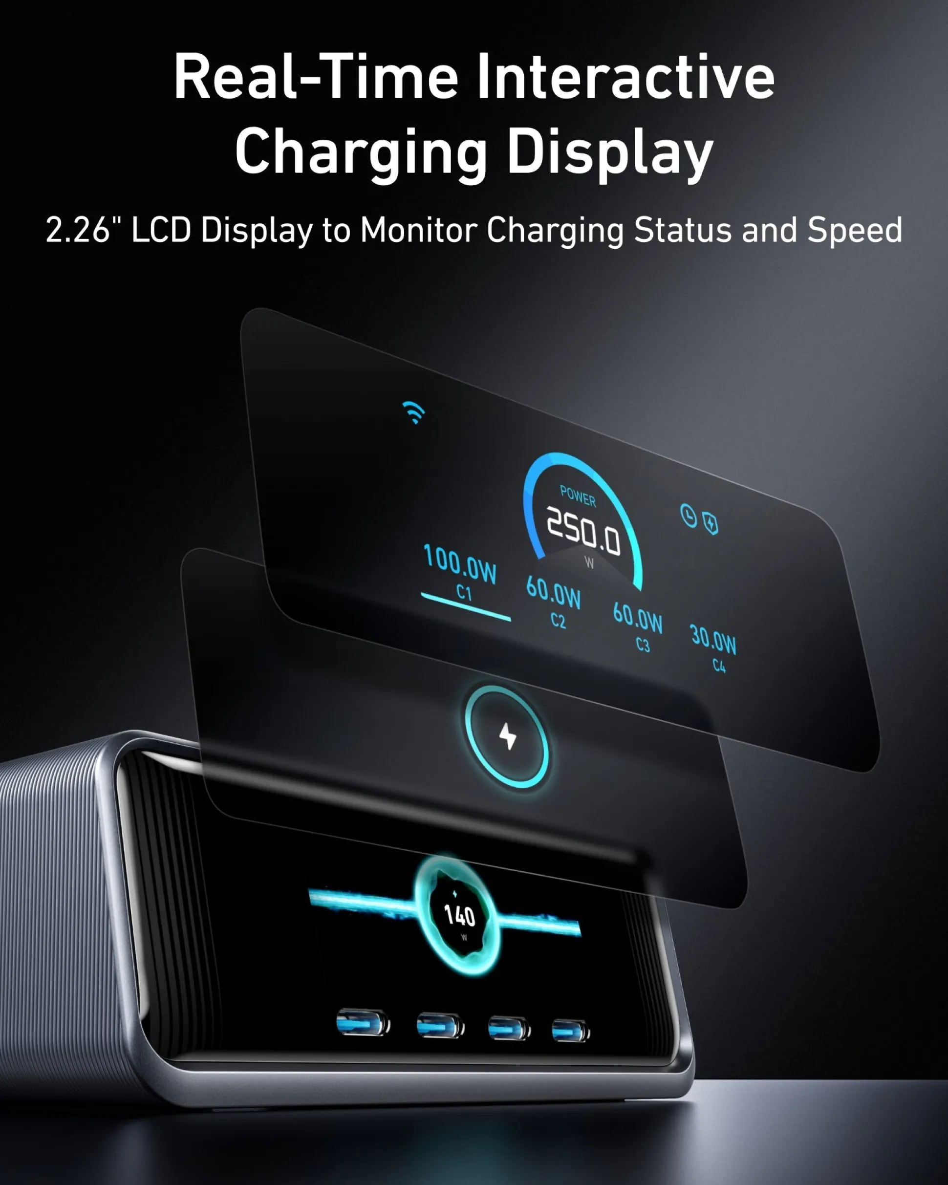 Anker Prime Charger (250W, 6 Ports, GaNPrime)