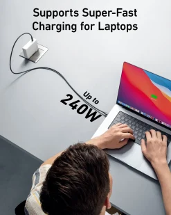 Anker Prime Docking Station (DL7400) and USB-C to USB-C Cable (Thunderbolt 4 Compatible)