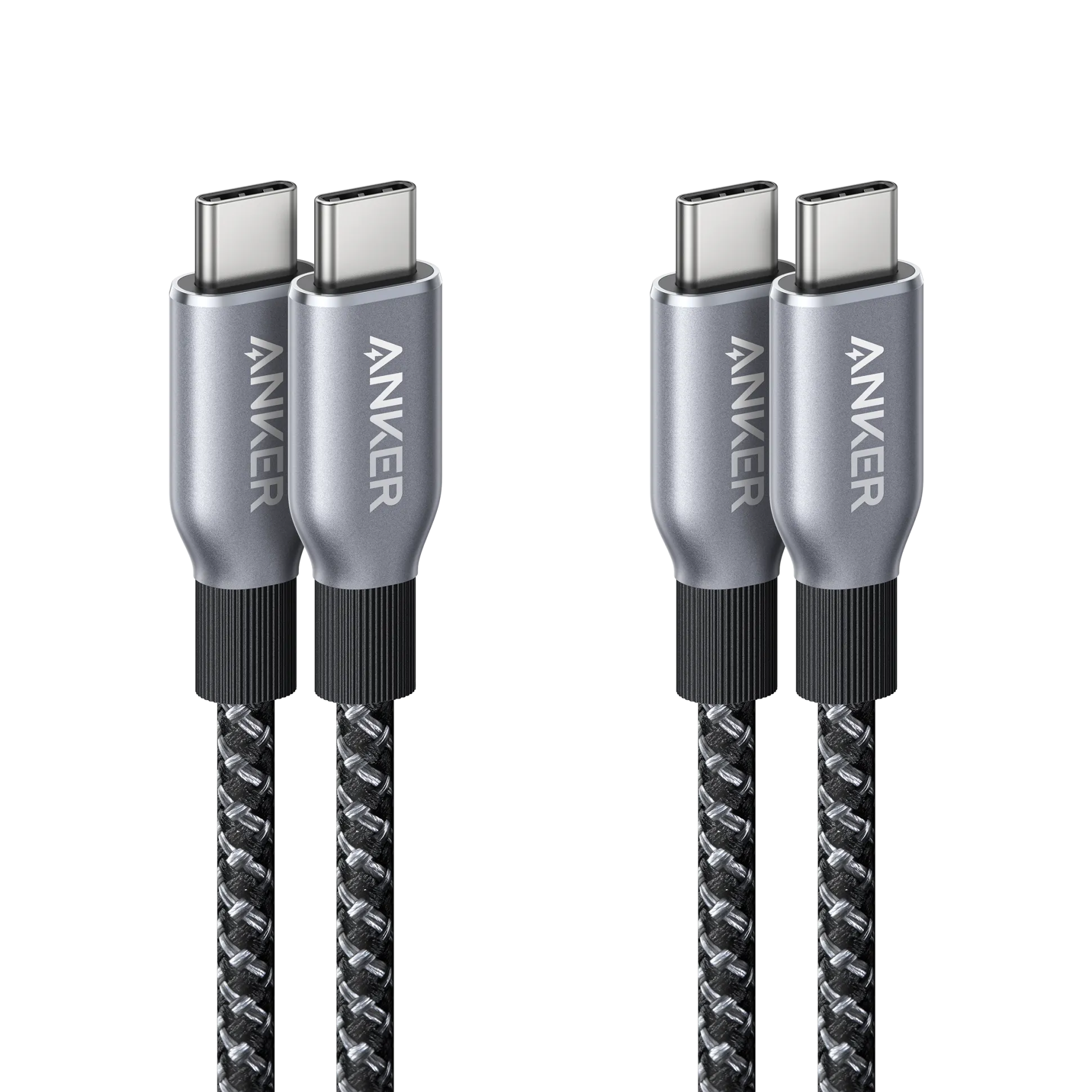 Anker Prime USB-C to USB-C Cable (240W, Upcycled-Braided, 2-Pack)