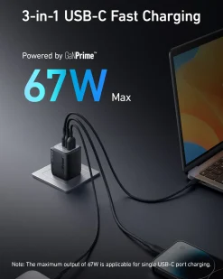Anker Prime 67W GaN Wall Charger (3 Ports)
