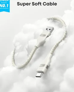 Anker USB-A to USB-C Cable (3 ft, Upcycled-Braided, 2 Pack）