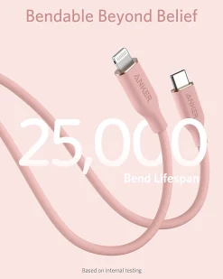 Anker 641 USB-C to Lightning Cable (Flow, 3 ft Silicone)