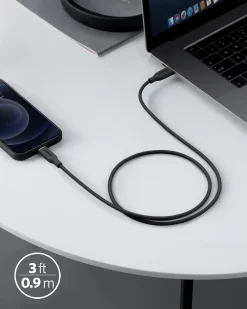Anker 641 USB-C to Lightning Cable (Flow, 3 ft Silicone)