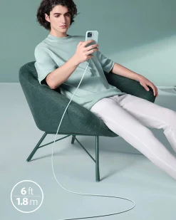 Anker 641 USB-C to Lightning Cable (Flow, 3 ft Silicone)