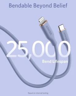 Anker 641 USB-C to Lightning Cable (Flow, 3 ft Silicone)