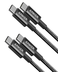 2-Pack New Nylon USB C to USB C Cable (3.3 ft 60W)