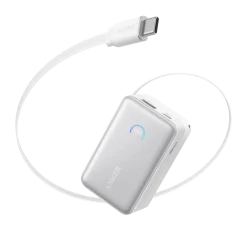 Refurbished Anker Nano Power Bank (10K, 45W, Built-In Retractable USB-C Cable)